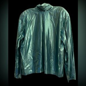 Vintage Linda Lundstrom metallic blouse